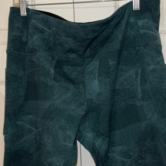 Tuff athletics forest green printed leggings Sz XXL - Picture 7 of 17